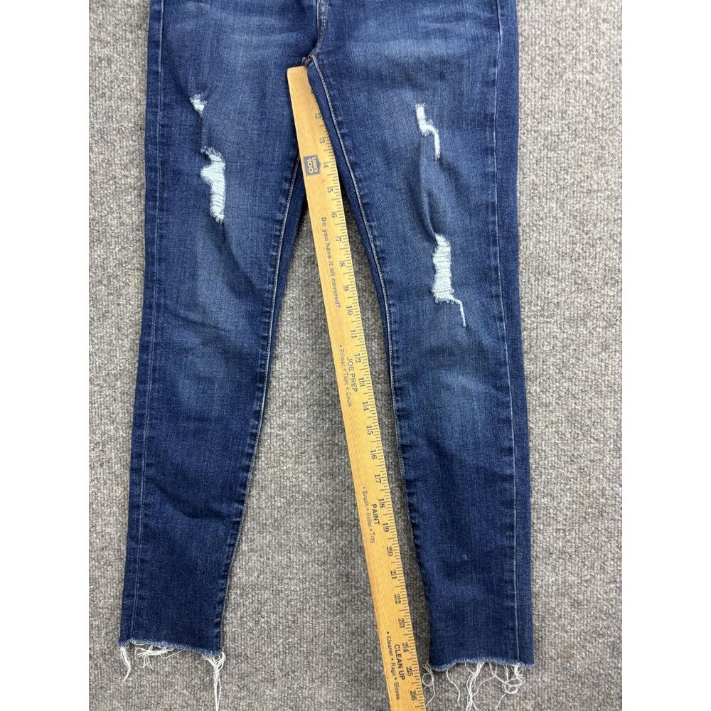 Current Elliott Jeans Womens 25 Distressed Stiletto Raw Hem Skinny Denim Pants - Picture 5 of 8